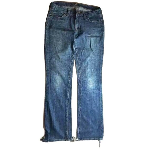 Womens Old Navy The Flirt Stretch Size 4 Blues Jeans Distressed Raw Hem - Picture 1 of 10